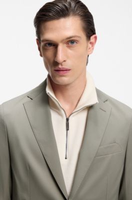 BOSS x ASTON MARTIN slim-fit suit jacket with wool, Light Grey