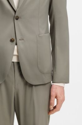 BOSS x ASTON MARTIN slim-fit suit jacket with wool, Light Grey