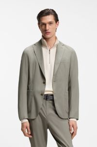 BOSS x ASTON MARTIN slim-fit suit jacket with wool, Light Grey