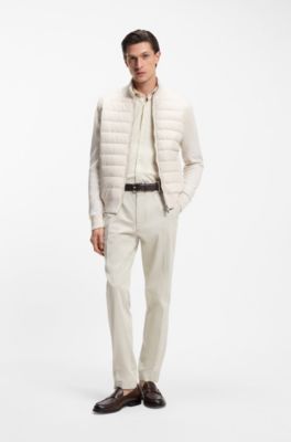 Regular-fit shirt in cotton jersey, Natural