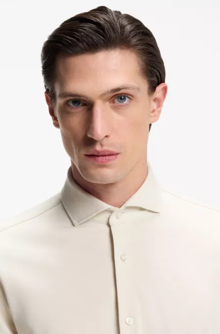 Regular-fit shirt in cotton jersey