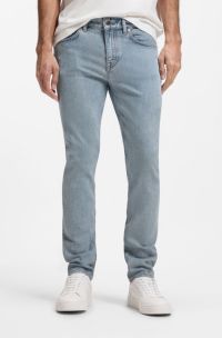 Delaware slim-fit jeans in blue comfort-stretch denim, Light Blue