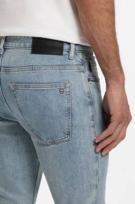 Vaqueros Delaware slim fit de c&oacute;modo tejido vaquero el&aacute;stico azul, Celeste