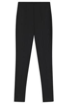 Legging en jersey Punto Milano avec d&eacute;tail de couture, Noir