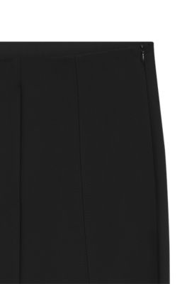 Legging en jersey Punto Milano avec d&eacute;tail de couture, Noir