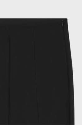 Seam-detail leggings in Punto Milano jersey, Black