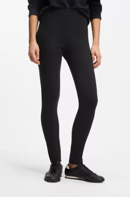Seam-detail leggings in Punto Milano jersey