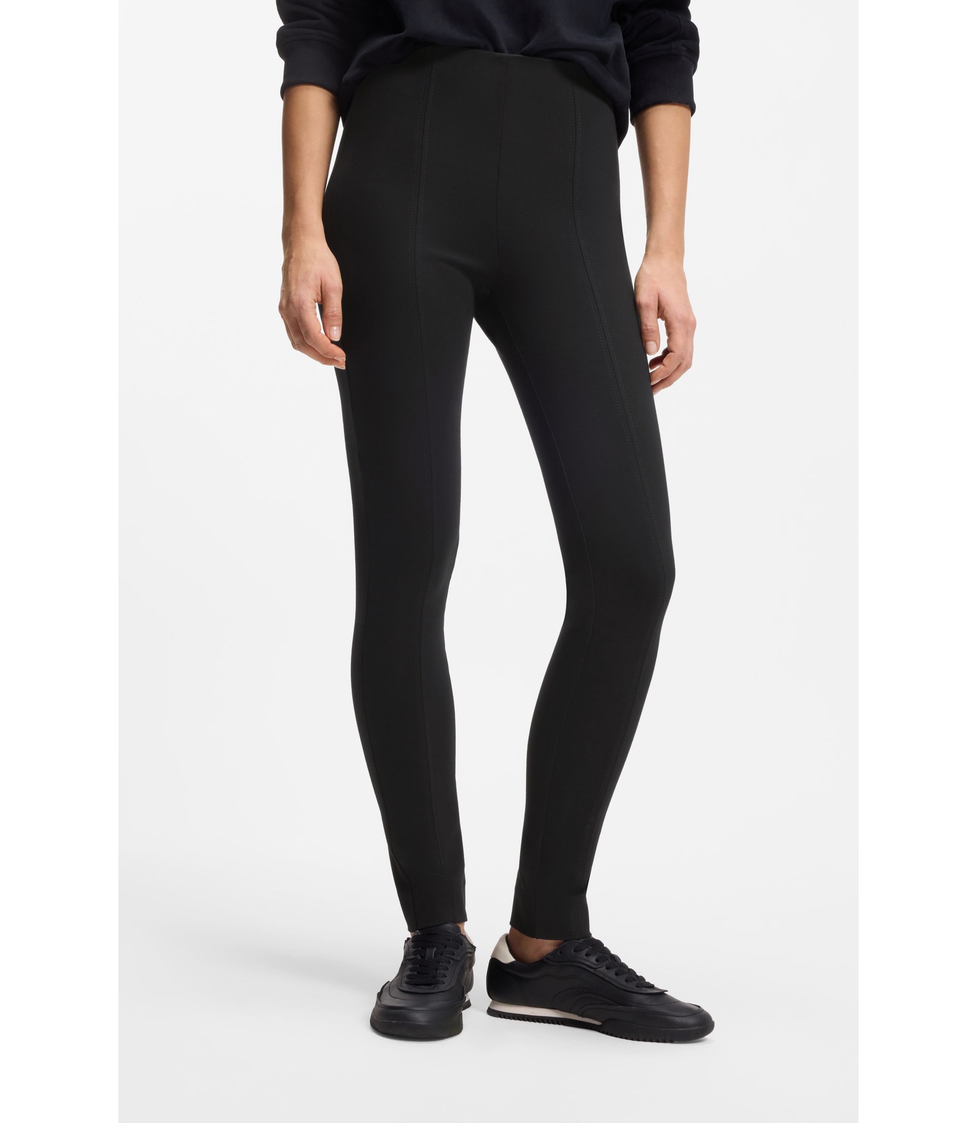 Leggings aus Punto-Milano-Jersey mit Naht-Detail