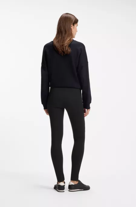 Seam-detail leggings in Punto Milano jersey