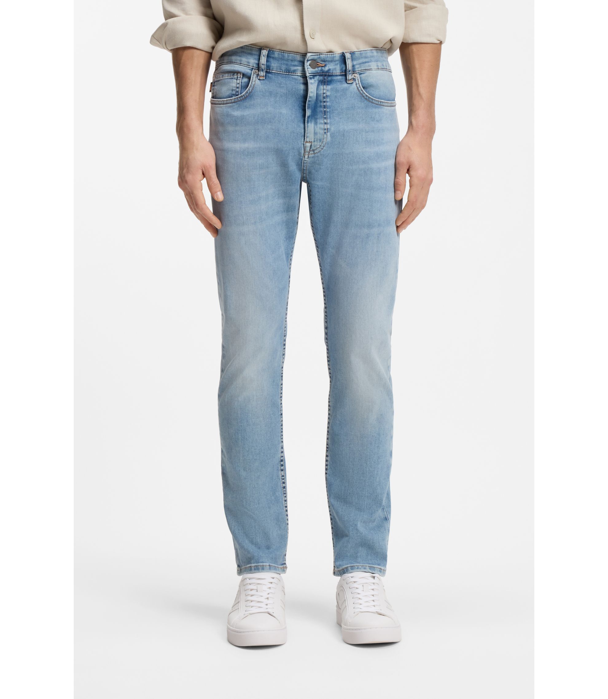Delaware Slim-Fit Jeans aus blauem Soft-Motion-Denim