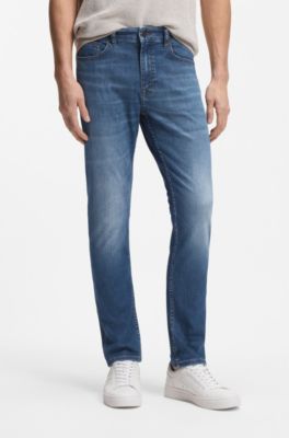 Delaware slim fit-jeans i bl&aring; soft motion-denim, Bl&aring;