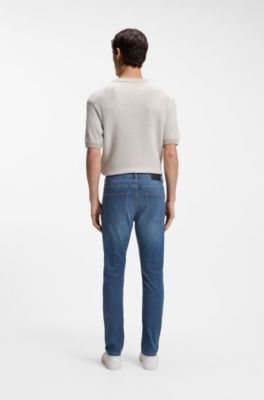 Delaware slim-fit jeans in blue soft-motion denim, Blue