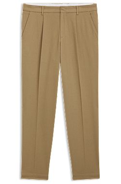 Tapered-fit trousers in stretch-cotton twill
