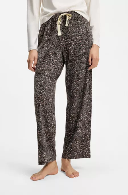 Bas de pyjama imprimé en modal stretch et en coton