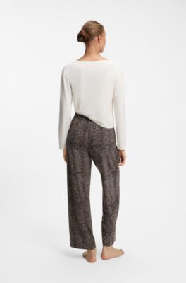 Hugo Printed pyjama bottoms in stretch modal and cotton pyjamas dam – bild 3