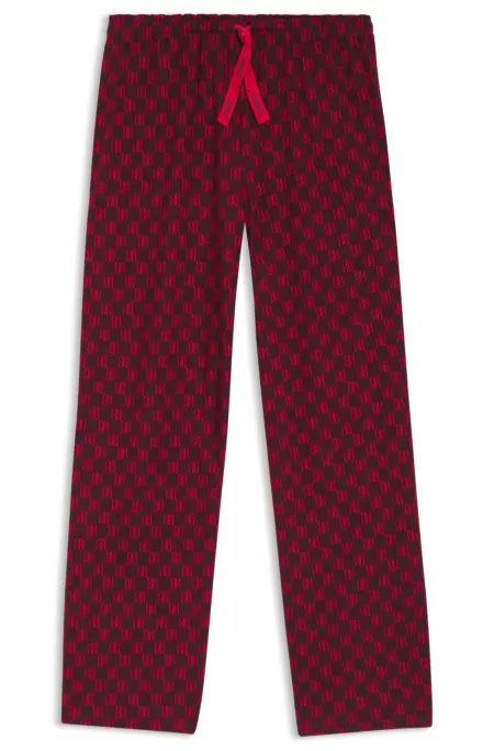 Heart-print pyjama bottoms in a stretch-modal blend