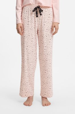 Printed pyjama bottoms in stretch modal and cotton