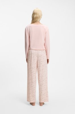 Hugo Printed pyjama bottoms in stretch modal and cotton pyjamas dam – bild 3