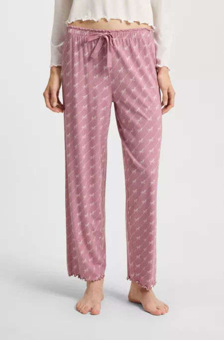 Bas de pyjama en jersey stretch à imprimé partout