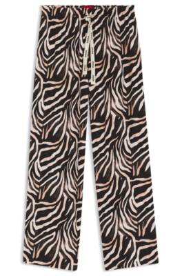 Printed pyjama bottoms in stretch modal and cotton 1