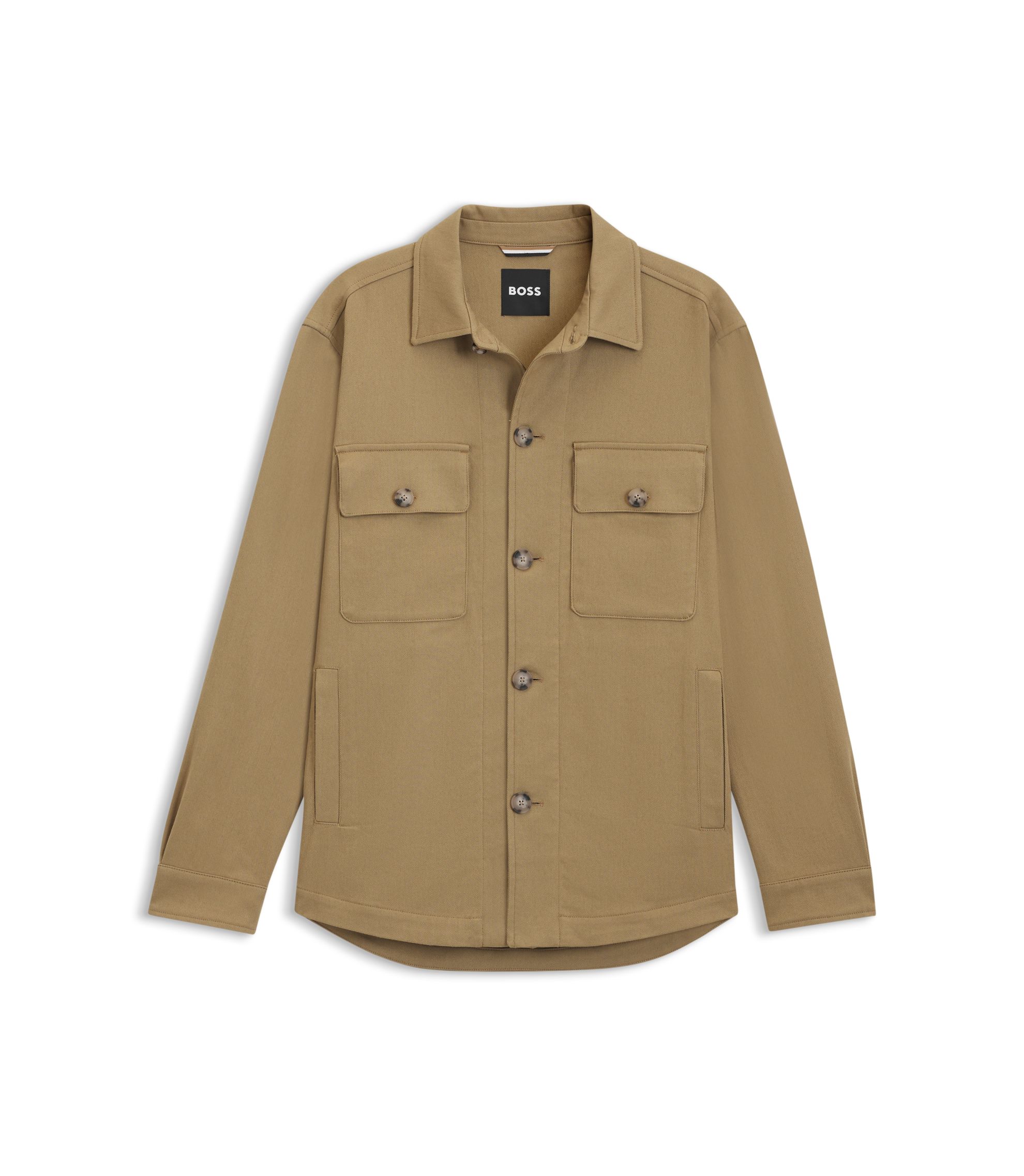 HUGO BOSS / コットン カバーオール BOSS - リラックスフィット オーバーシャツ ストレッチコットンツイル