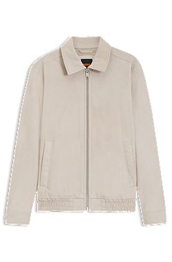 Blouson jacket in soft suede