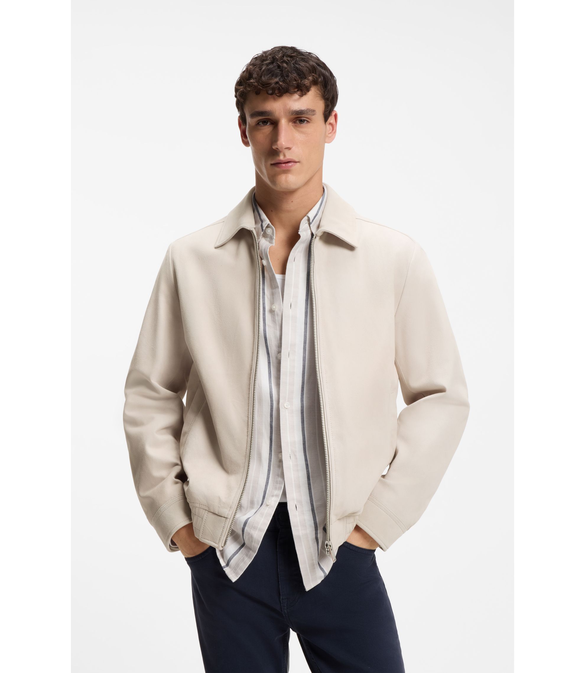 Blouson aus weichem Veloursleder