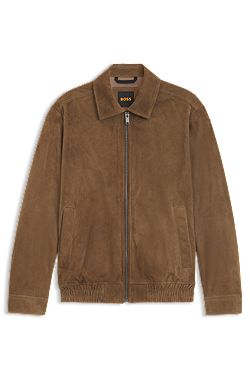 Blouson jacket in soft suede