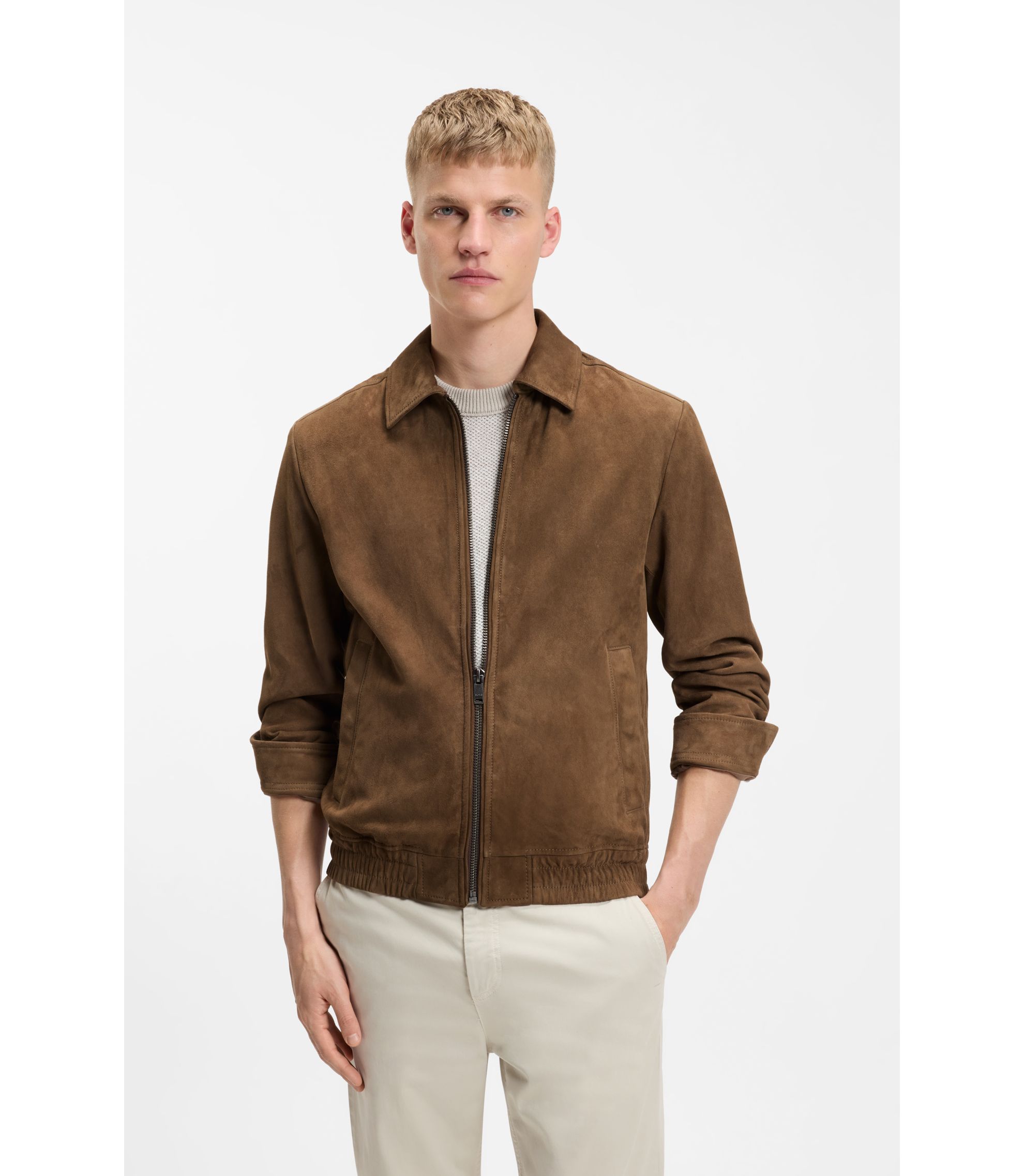 Blouson aus weichem Veloursleder