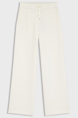 Relaxed geschnittene Jogginghose mit Double-B-Monogramm, Natur