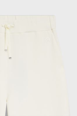 Bas de surv&ecirc;tement coupe d&eacute;contract&eacute;e avec monogramme Double B, Blanc