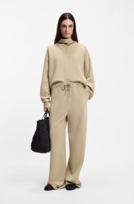 Relaxed fit tracksuit-byxor med Double B-monogram, Ljusbeige