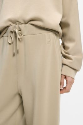 Relaxed fit tracksuit-byxor med Double B-monogram, Ljusbeige
