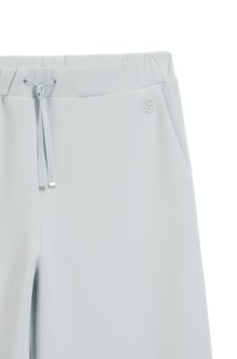 Relaxed-fit tracksuit bottoms with Double B monogram, Light Blue