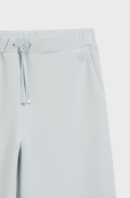 Relaxed-fit tracksuit bottoms with Double B monogram, Light Blue