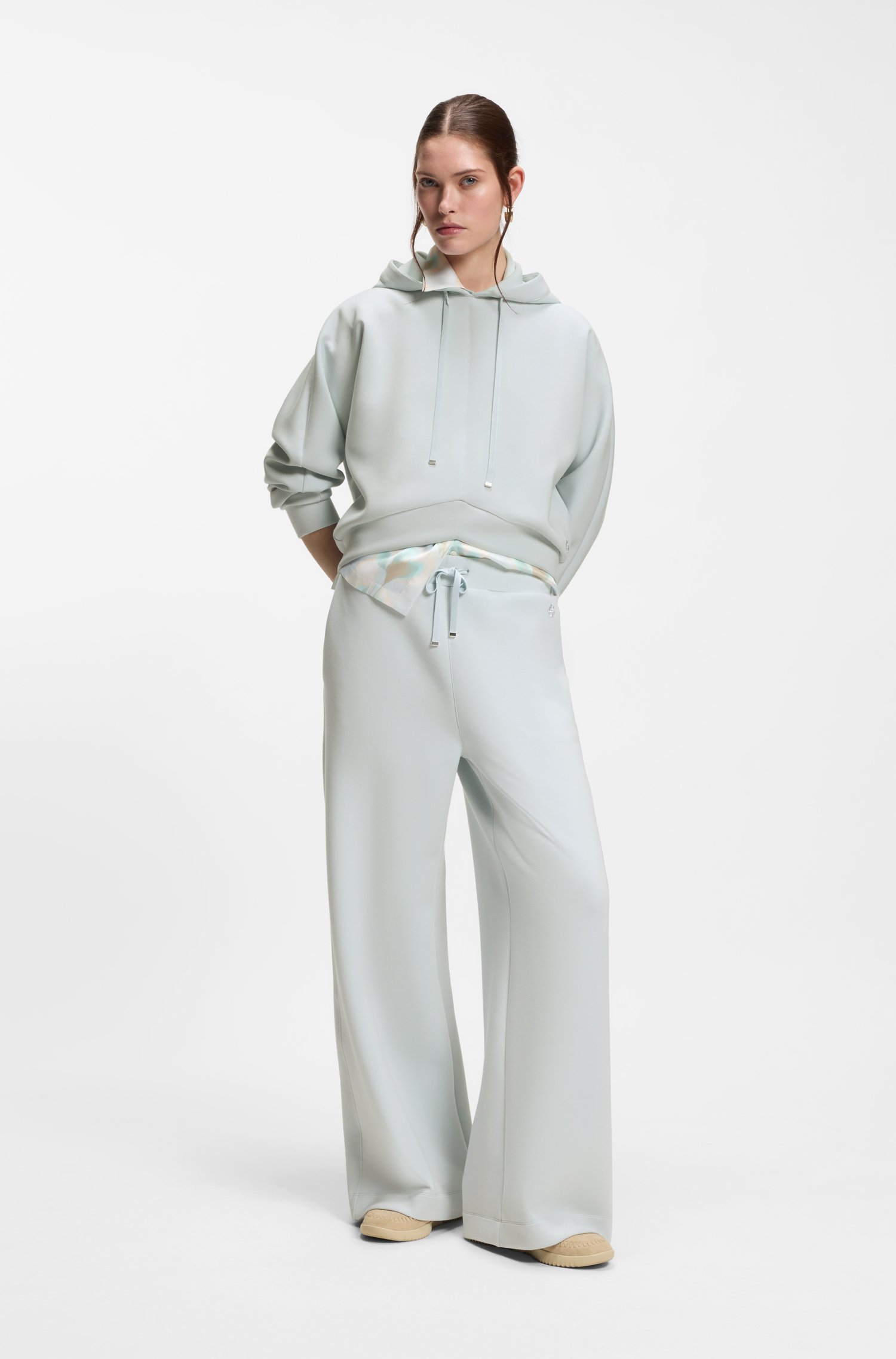 Boss Relaxed-fit tracksuit bottoms with Double B monogram byxor dam – bild 2
