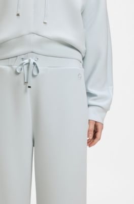 Relaxed-fit tracksuit bottoms with Double B monogram, Light Blue