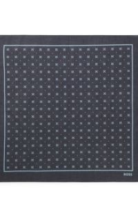 Italian-made bandana in printed cotton, Dark Blue
