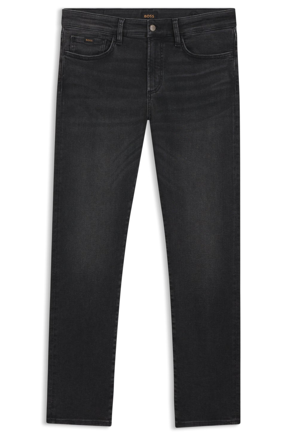 Slim-fit jeans in black performance denim