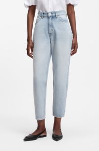 Jean mom fit en denim bleu, bleu clair