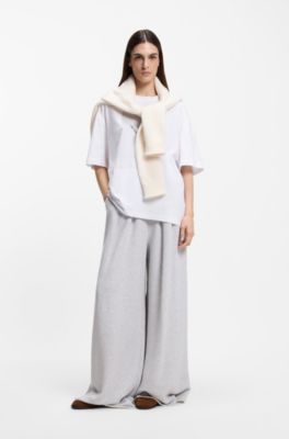 T-shirt in cotone elasticizzato con grafica ispirata al balletto, Bianco