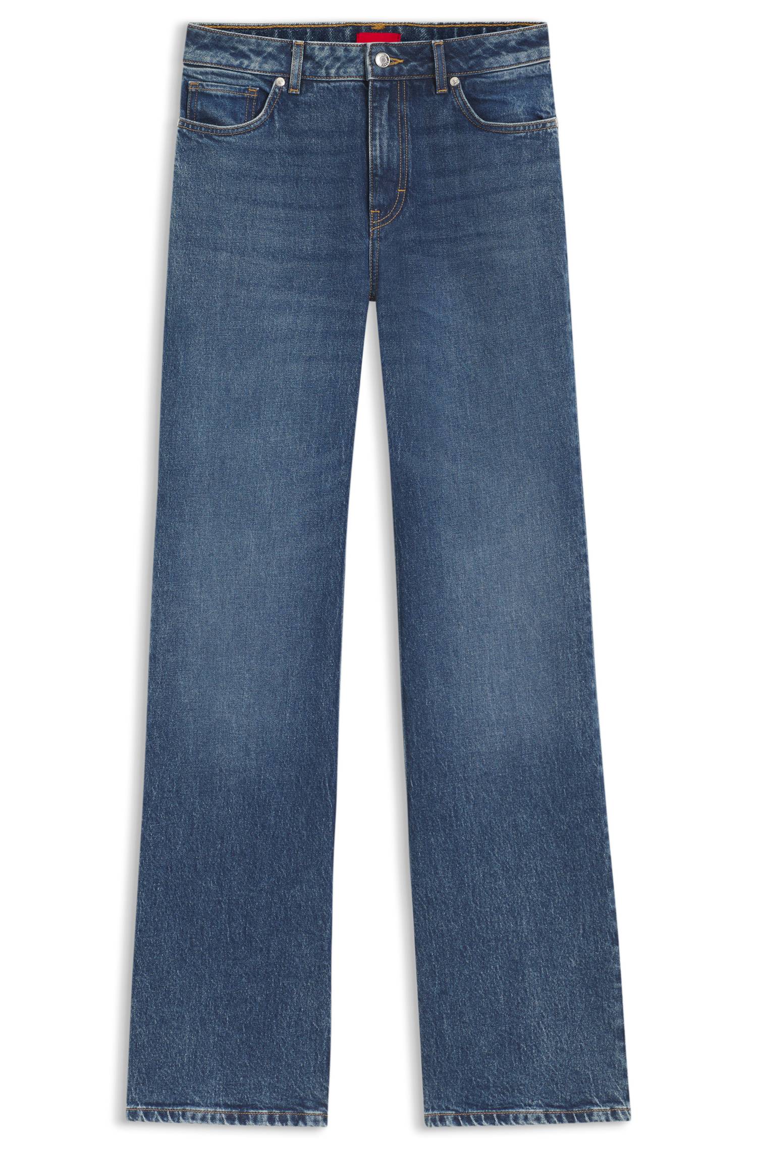 Hugo Flared-fit jeans in blue stretch denim dam – bild 4