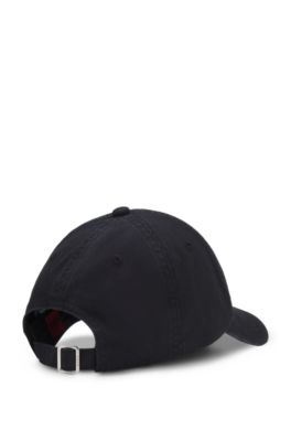 Cotton-twill cap with heart branding, Black