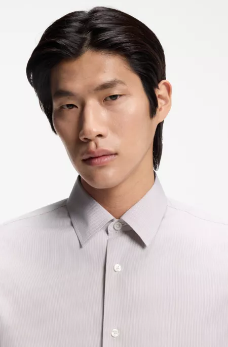 Chemise Relaxed en popeline de coton à rayures