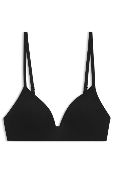 Brassière matelassée sans armatures avec bande logo