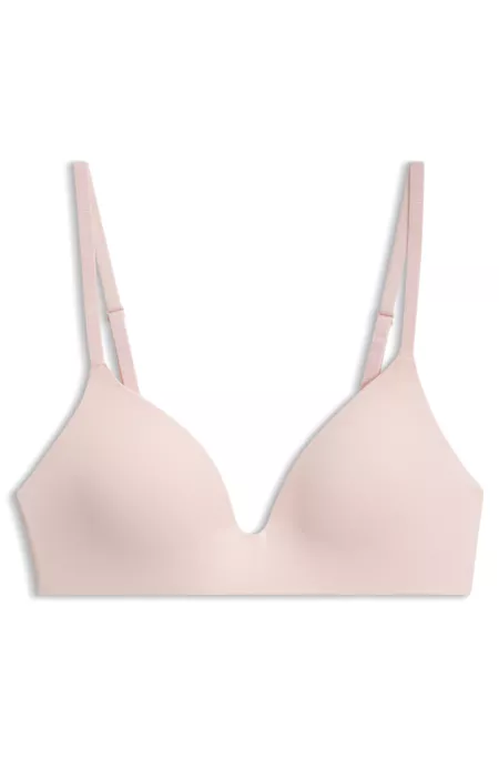 Brassière matelassée sans armatures avec bande logo