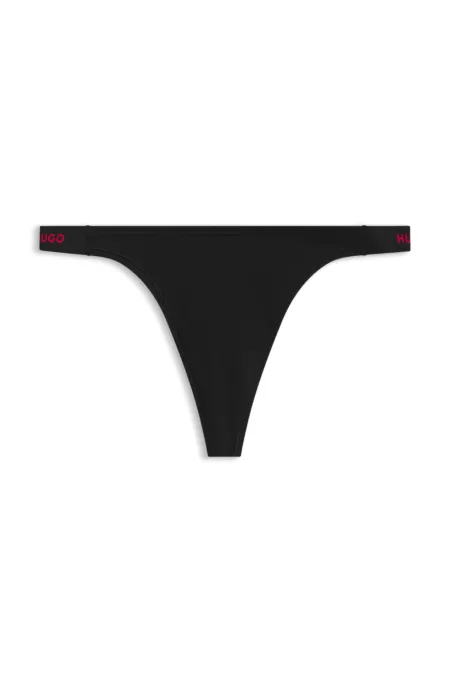 String en coton stretch avec taille logotée