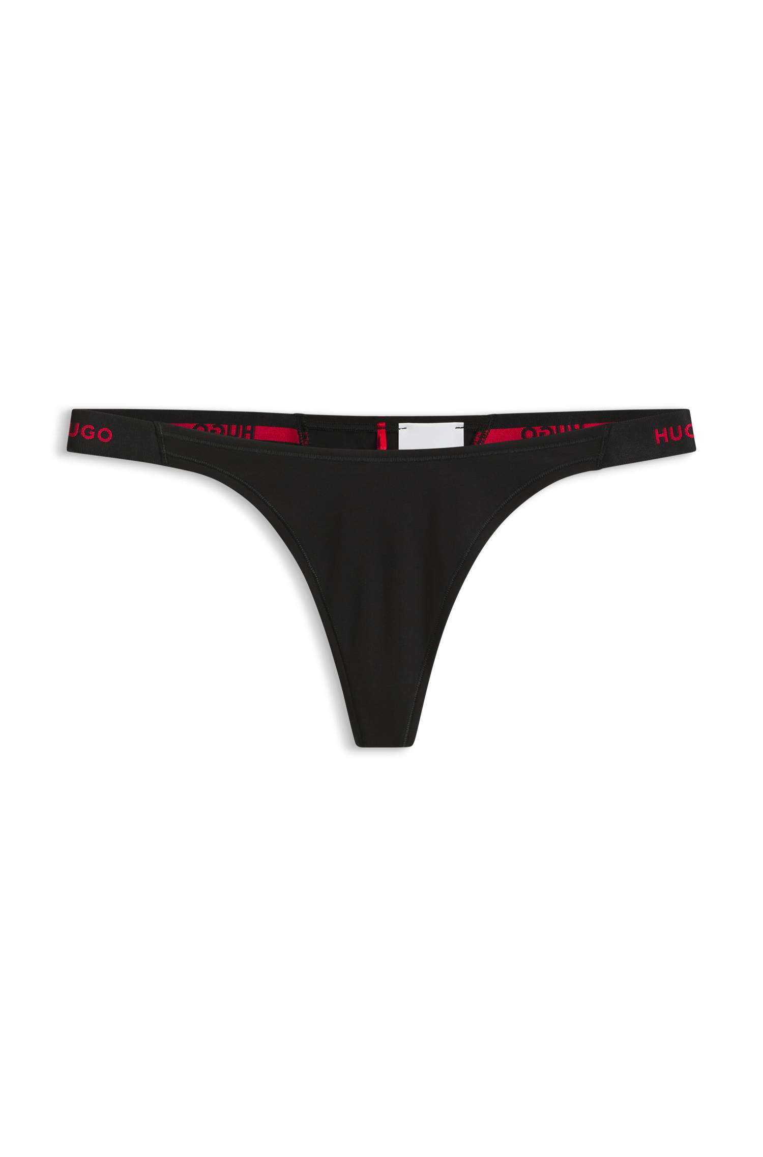Hugo Stretch-cotton thong trosor dam – bild 4