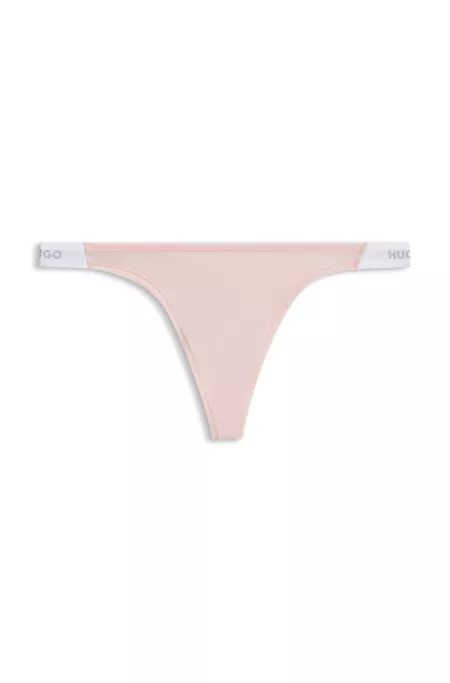 String en coton stretch avec taille logotée