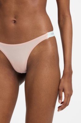 Hugo Stretch-cotton thong string dam – bild 3